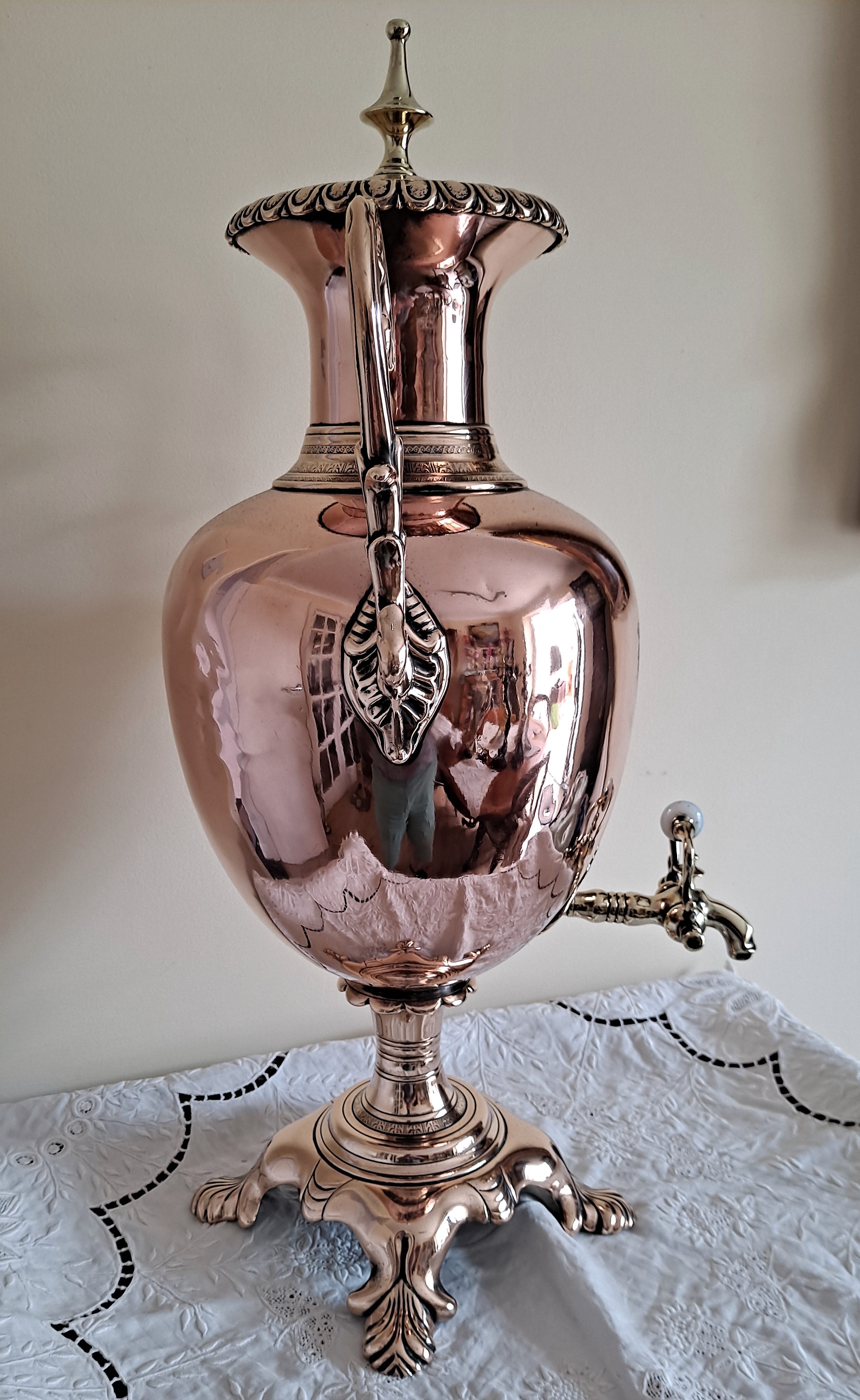 Antique English Victorian Copper Samovar / Tea Urn - Image 4